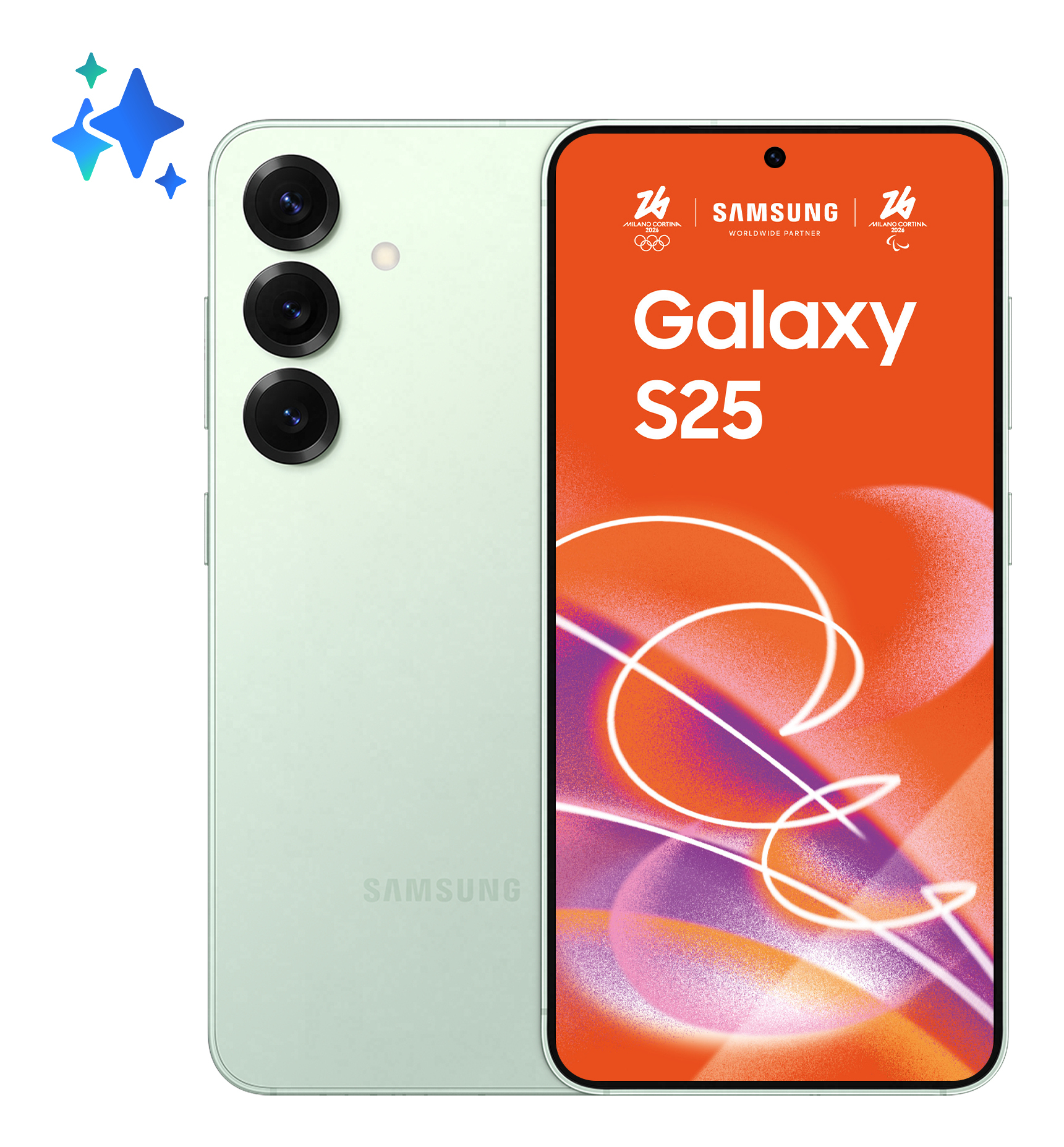 Samsung Galaxy S25 15,8 cm (6.2") Dubbla SIM-kort Android 15 5G USB Type-C 12 GB 128 GB 4000 mAh Mintfärgad