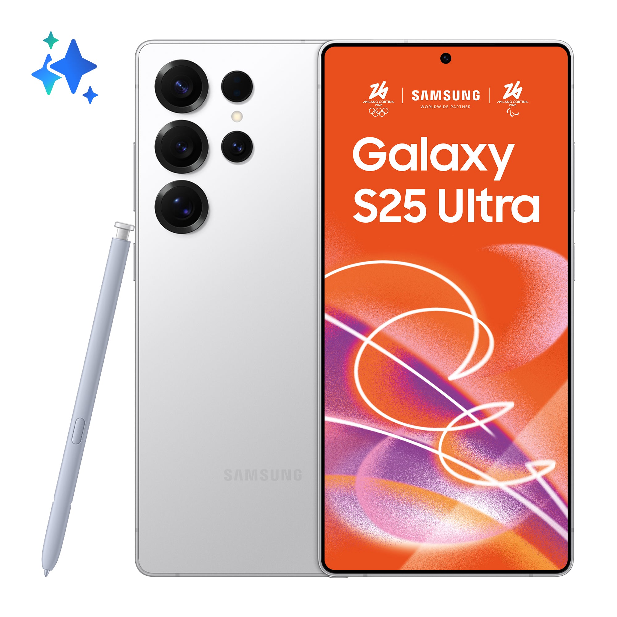 Samsung Galaxy S25 Ultra 6.9 256GB Titanium hvid sølv